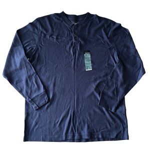 Long Sleeve Henley Top, Size L